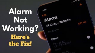 Fixed iPhone Alarm Not Working Issue [upl. by Aniraad756]