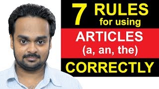 Articles a an the  Lesson 1  7 Rules For Using Articles Correctly  English Grammar [upl. by Culbertson]