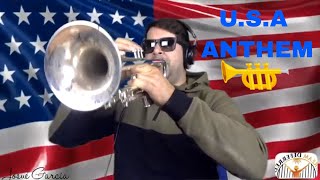 🇺🇸Anthem of United States of America  🎺Trumpet 🇺🇸USA Himno Nacional Trompeta Josué García🎺 [upl. by Hammad642]