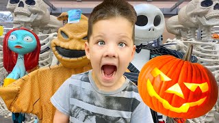 SPooKY HALLoWEEN Shopping at WALMART with Caleb amp Mommy [upl. by Bruning73]