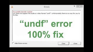 How to Fix VLC does not support the audio or video format undf [upl. by Negyam]