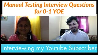 Software Testing Mock Interview For Fresher Students  Manual Testing  Software Testing Interview [upl. by Alexa]