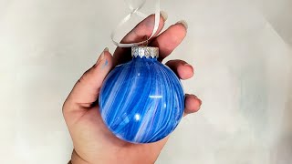 MUST SEE Acrylic Pour Christmas Ornaments with ReadyMixed Pouring Paint [upl. by Nosirb]