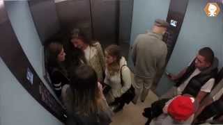 Bad Grandpa In A Lift Prank [upl. by Idnil866]