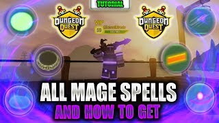 ALL Mage spells and HOW to GET THEM  Roblox  Dungeon Quest [upl. by Burack]