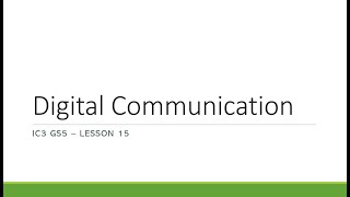 Digital Communication [upl. by Aiceled]