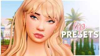 💋 30 LIP CAS PRESETS YOU MUST HAVE IN YOUR GAME  The Sims 4 Custom Content Showcase  CC LINKS [upl. by Ovida]