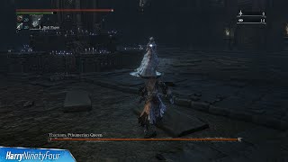 Bloodborne  Yharnam Pthumerian Queen Location and Boss Fight Yharnam Pthumerian Queen Trophy [upl. by Namad]