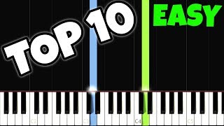 Top 10 Easy Piano Songs for the Complete Beginners [upl. by Codie]