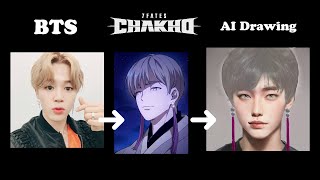 AI draws Chakho BTS Webtoon characters [upl. by Anilatsyrc]