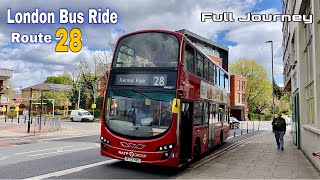 London Bus Ride 🇬🇧 Route 28  Wandsworth to Kensal Rise Station  Full Journey [upl. by Akvir]