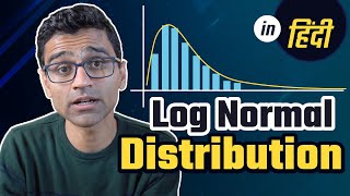 Log normal distribution in Hindi  Math Statistics for data science machine learning [upl. by Ettevram422]