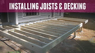 Installing Joists and Decking  DIY Network [upl. by Ahselrac132]