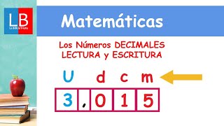 Los Números DECIMALES LECTURA y ESCRITURA ✔👩‍🏫 PRIMARIA [upl. by Greenstein]