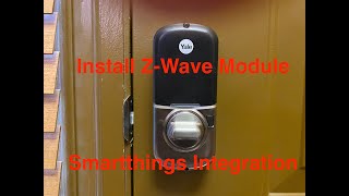 Install ZWave Module Yale Assure Lock SL amp Smartthings Setup [upl. by Touber]