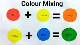 Homemade colour mixing ideas  How to make orange colour  Colour mixing easy idea [upl. by Selwin]