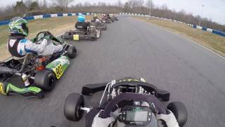 2017 GoPro Motorplex Karting Challange Round 1 Briggs LO206 Senior PreFinal [upl. by Gnivre]