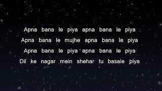 Apna Bana Le  Bhediya Karaoke Version [upl. by Newmann469]