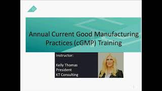 Annual Current Good Manufacturing Practices cGMP Training [upl. by Whitcher]