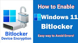 How to Enable Bitlocker on Windows 11 PC or Laptop [upl. by Sorcha]