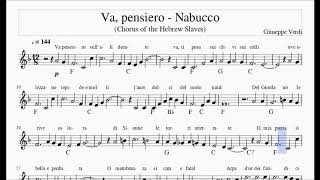 Va Pensiero  Nabucco by Verdi in F [upl. by Sane390]