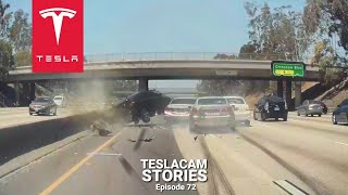 TESLA AUTOPILOT VS IDIOTS IN CARS  15 CRASHES FAILS amp SAVES  TESLACAM STORIES 72 [upl. by Raul37]