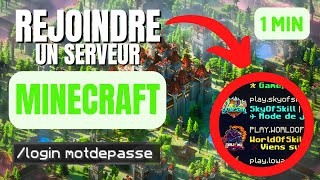 COMMENT REJOINDRE UN SERVEUR MINECRAFT  2025 [upl. by Oni]