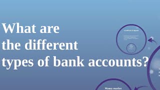 What are The Different Types of Bank Accounts [upl. by Garaway639]