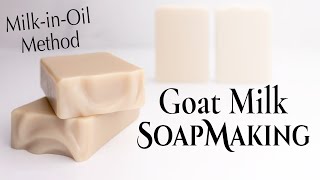 Goat Milk Soap Making using the Milk in Oil Method [upl. by Roon]