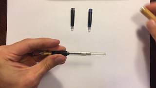 How to Refill a Fountain Pen with Ink Cartridges [upl. by Haseefan]