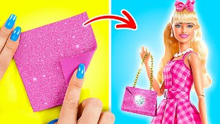 CUTE BARBIE HACKS💞  Incredible Rich VS Broke Doll Crafts amp Gadgets by 123GO CHALLENGE [upl. by Wye]