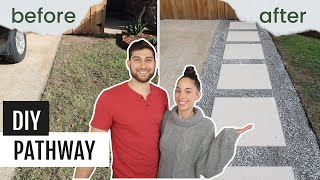 DIY Pathway with Drainage  Walkway with Pavers [upl. by Miles]