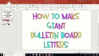 How to Make Giant Bulletin Board Letters [upl. by Iroak]