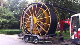 HDPE tube drilling amp pulling  Mantelbuis boren en trekken [upl. by Vincentia]