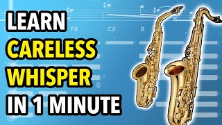 Careless Whisper Sax Tutorial  Saxplained [upl. by Ikilisav620]