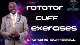 Rotator Cuff Strengthening Exercises Part 1 Standing Dumbbell [upl. by Inez]