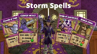 Wizard101 All Storm Spells Level 1160 2023 [upl. by Okiam]