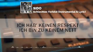 SIDO  SCHLECHTES VORBILD InstrumentalLyricsKaraoke TCG [upl. by Sherrer]