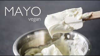 THICK vegan Mayo Recipe made from CHICKPEAS aquafaba [upl. by Meesak]