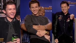 Tom Holland Funny amp Cute Interview Moments [upl. by Atsev611]