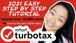 Step By Step TurboTax for Beginners File Your OWN Taxes This Year 2021 [upl. by Rennerb817]