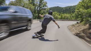 Longboarding  Passing Cars Down Epic Mountain Road [upl. by Carley]