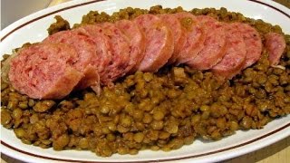 Cotechino with Lentils  Rossellas Cooking with Nonna [upl. by Tali]