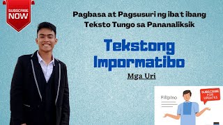 Tekstong Impormatibo  Mga Uri [upl. by Asilrak]