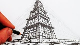 How to Draw in 3Point Perspective Narrated [upl. by Redle289]