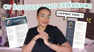 Comment faire un CV pour un JOB ÉTUDIANTS Stage alternance   Avec paspeu dexpérience [upl. by Eiram757]