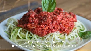 A SIMPLE Raw Vegan Spaghetti Sauce Recipe [upl. by Ezmeralda]