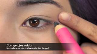 Delineador En Lapiz Segun Tu Forma De Ojos  Eyeliner For Your Eye Shape [upl. by Serica850]