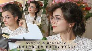 Casual  Edwardian Hairstyles ✨ Historybounding Hair [upl. by Enilegna]