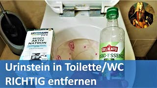 Urinstein in Toilette  WC RICHTIG entfernen [upl. by Maddi]